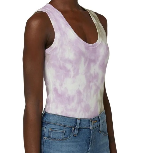 NWT HUDSON Tie Dye Cutout Sleeveless Scoop Neck Bodysuit Womens Size Medium - Picture 2 of 7